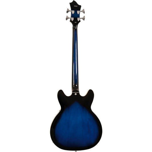 Hagstrom Viking Semi-Hollow Bass Guitar in Dark Baltic Sea Burst Gloss