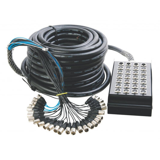 On Stage HWSNK24450 In-Line Audio Series Stage Snake Box -24 x 4, 50ft