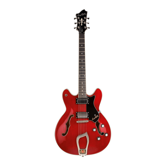 Hagstrom Viking Semi-Hollow Guitar in Wild Cherry Transparent Gloss