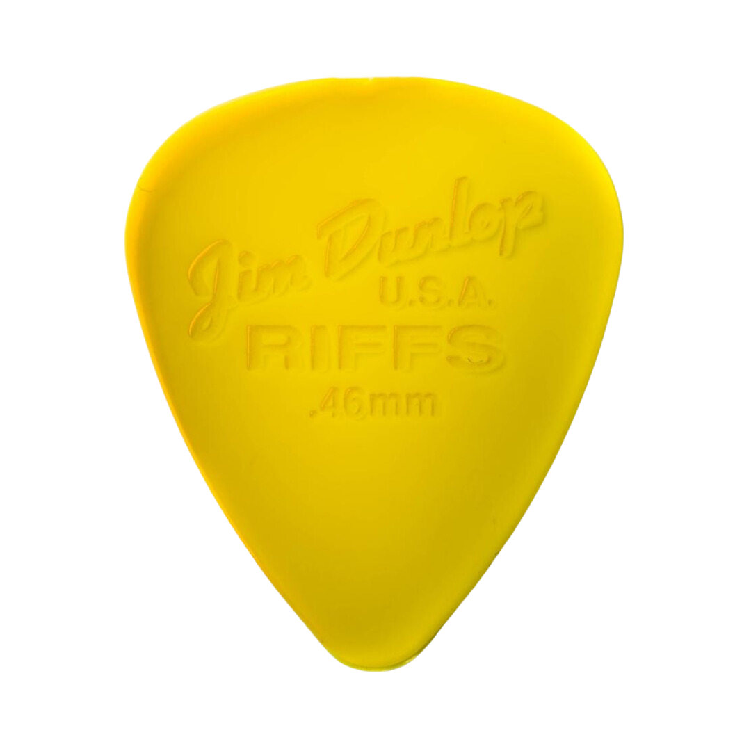Dunlop Riffs .46mm Yellow Nylon Standard Pick (Single)