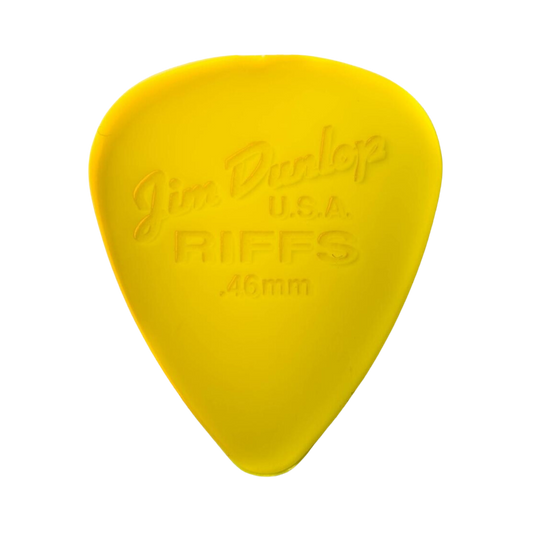 Dunlop Riffs .46mm Yellow Nylon Standard Pick (Single)
