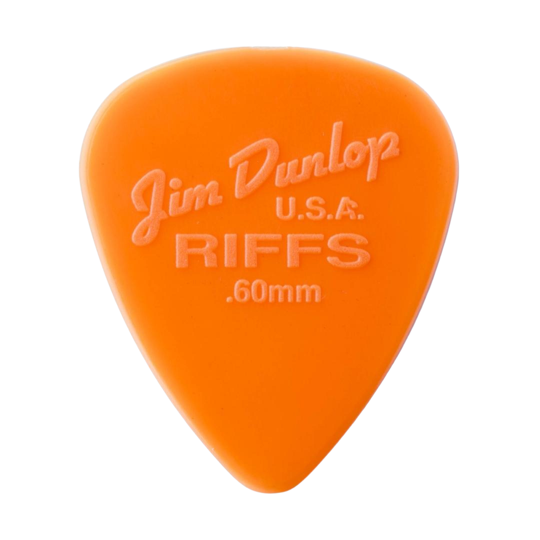 Dunlop Riffs .60mm Orange Nylon Standard Pick (Single)