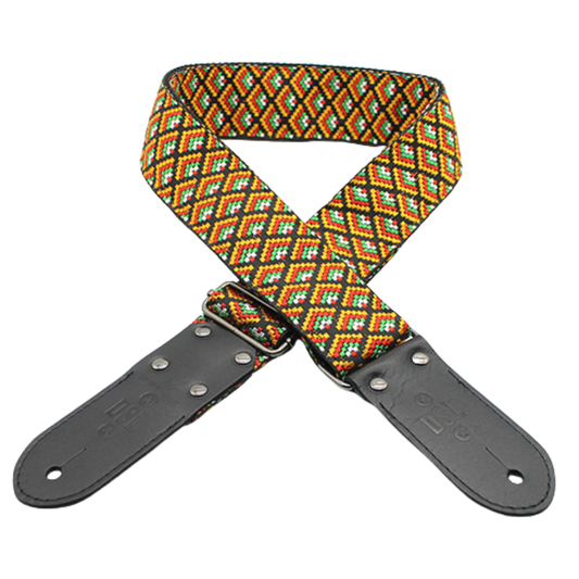 DSL JAC20 GEO-ORANGE Jacquard Genuine Leather Strap