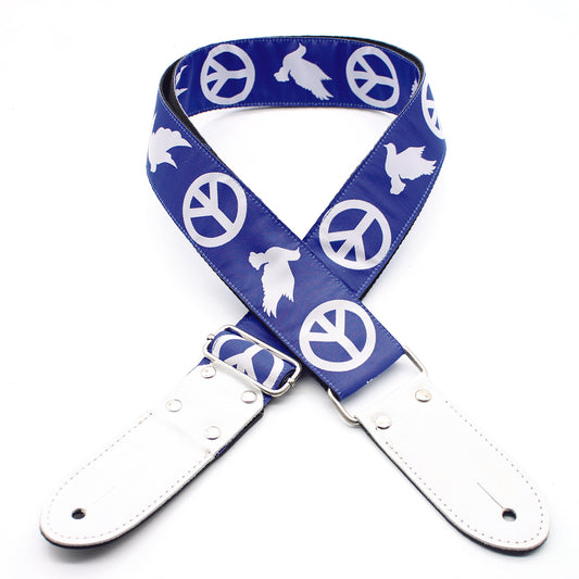 DSL JAC20 PEACE-BLUE Jacquard Genuine Leather Strap