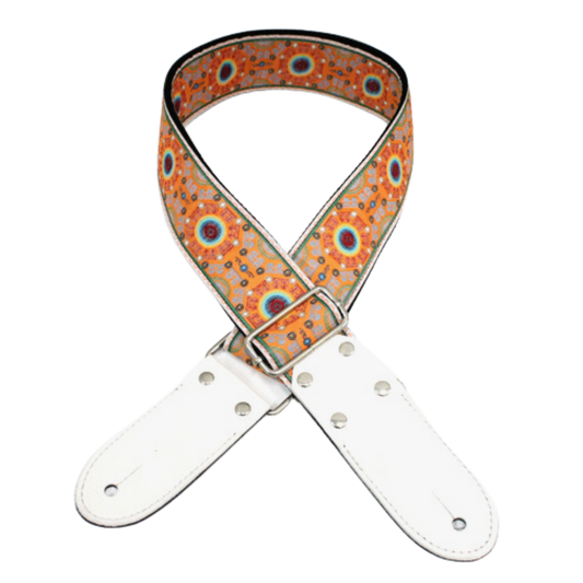 DSL JAC20 SAL-ORANGE Jacquard Genuine Leather Strap