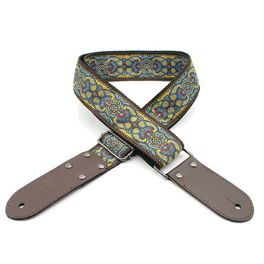 DSL JAC20 TAD-YELLOW Jacquard Genuine Leather Strap