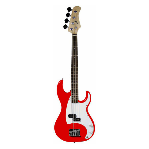 J.Reynolds JR9R JR9 Series Short Scale Electric Bass Guitar in Red