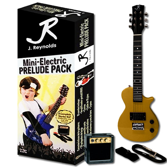 J.Reynolds JRPKLPGD Mini LP Electric Guitar Prelude Starter Pack in Gold