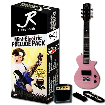 J.Reynolds JRPKLPPK Mini LP Electric Guitar Prelude Starter Pack in Pink