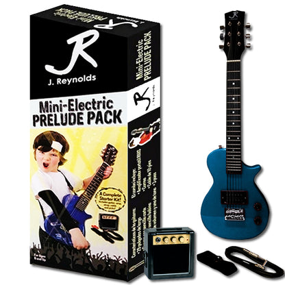 J.Reynolds JRPKLPSBL Mini LP Electric Guitar Prelude Starter Pack in Blue