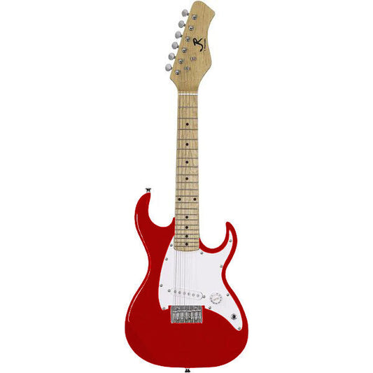 J.Reynolds JRPKSTRD Mini ST Electric Guitar Prelude Starter Pack in Red