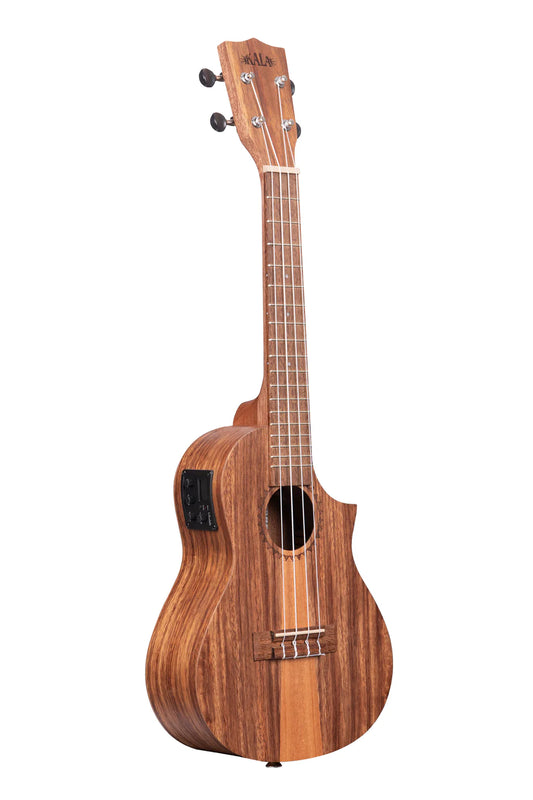 Kala KA-TK-C-CE Concert Teak Tri-Top Ukulele with Cutaway & EQ