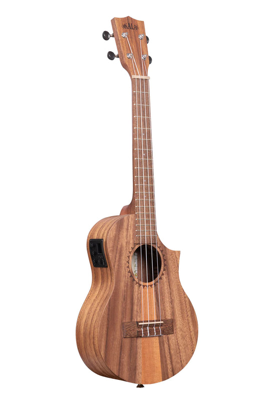 Kala KA-TK-T-CE Tenor Teak Tri-Top Ukulele with Cutaway & EQ