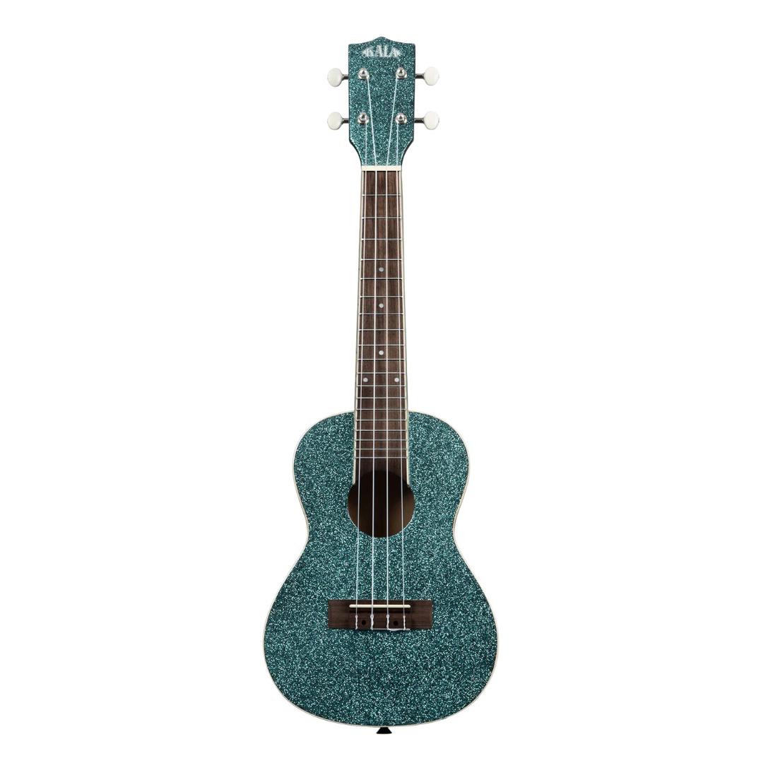 Kala KA-SPRK-AQUA Rhapsody in Blue Sparkle Concert Ukulele