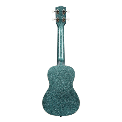 Kala KA-SPRK-AQUA Rhapsody in Blue Sparkle Concert Ukulele