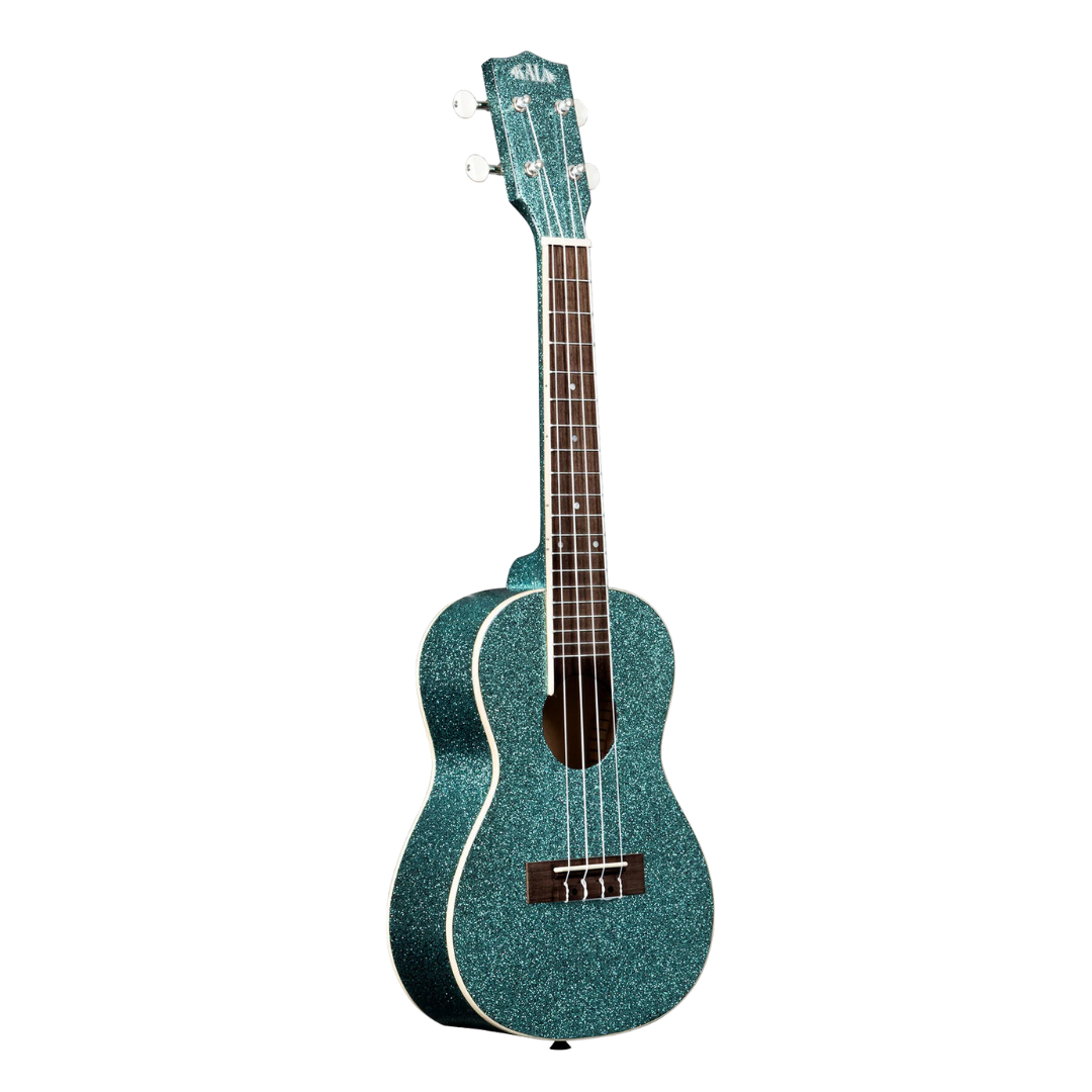 Kala KA-SPRK-AQUA Rhapsody in Blue Sparkle Concert Ukulele