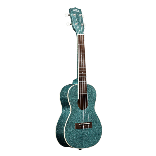 Kala KA-SPRK-AQUA Rhapsody in Blue Sparkle Concert Ukulele