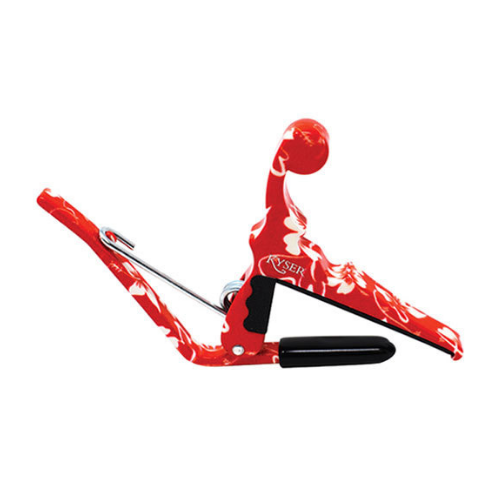 Kyser KURHA Quick-Change Ukulele Capo in Red Hibiscus Finish