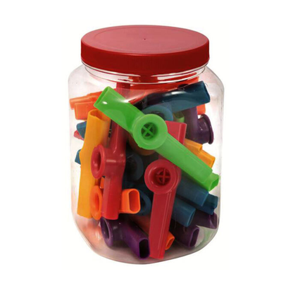 Maxtone Coloured Plastic Kazoo Tub (24pce)