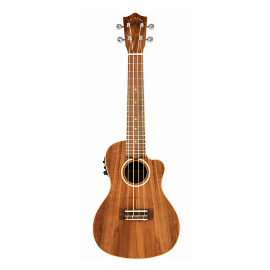 Lanikai Acacia Solid Top Series Concert Acoustic Electric Ukulele in Natural Satin Finish