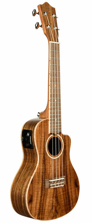 Lanikai Acacia Series All Solid Concert Acoustic Electric Ukulele in Natural Gloss Finish