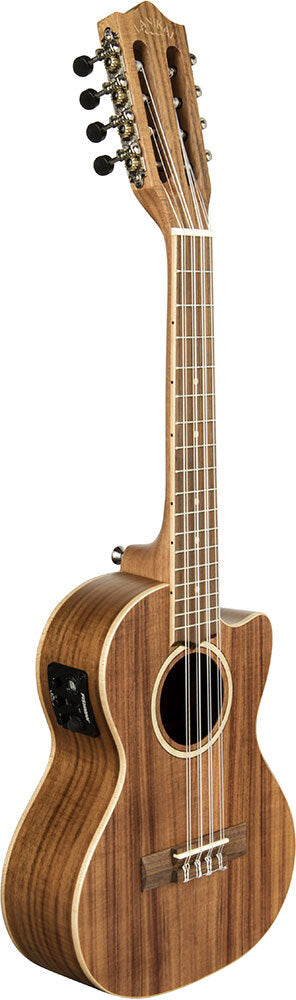 Lanikai Acacia Solid Top Series 8-String Tenor Acoustic Electric Ukulele in Natural Satin Finish