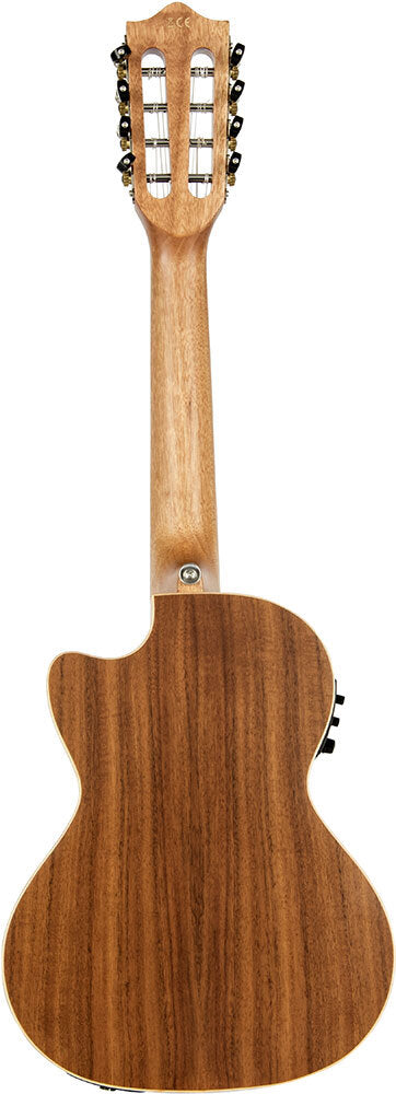 Lanikai Acacia Solid Top Series 8-String Tenor Acoustic Electric Ukulele in Natural Satin Finish