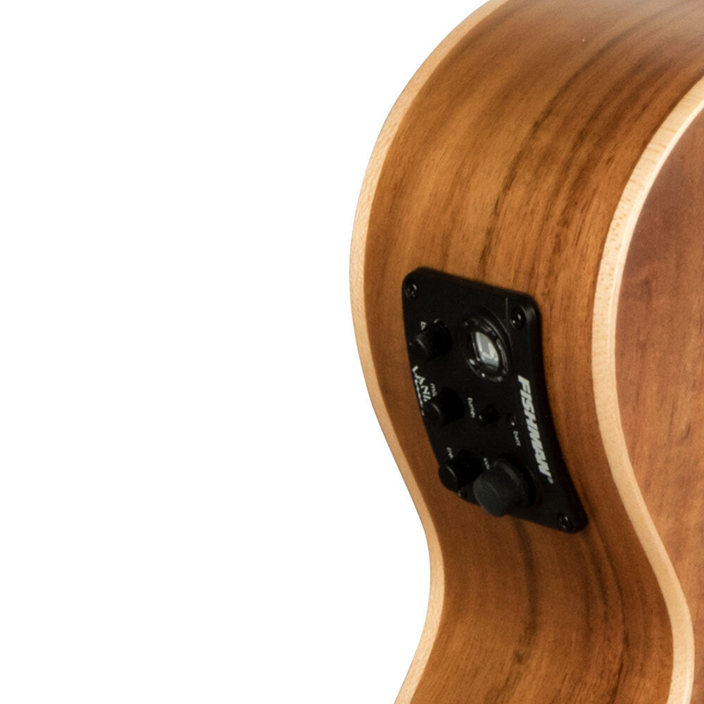 Lanikai Acacia Solid Top Series Tenor Acoustic Electric Ukulele in Natural Satin Finish