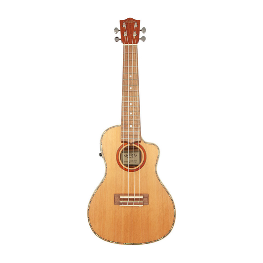 Lanikai Cedar Series Concert Acoustic Electric Ukulele in Natural Satin Finish