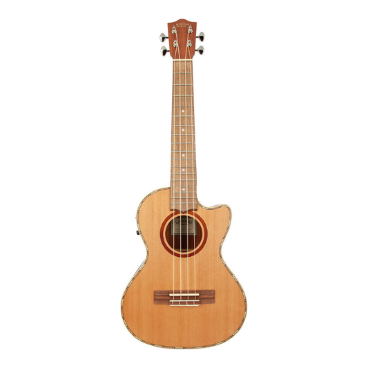 Lanikai Cedar Series Tenor Acoustic Electric Ukulele in Natural Satin Finish