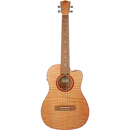 Lanikai Flamed Maple Series Baritone Acoustic Electric Ukulele in Natural Satin Finish