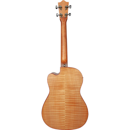 Lanikai Flamed Maple Series Baritone Acoustic Electric Ukulele in Natural Satin Finish