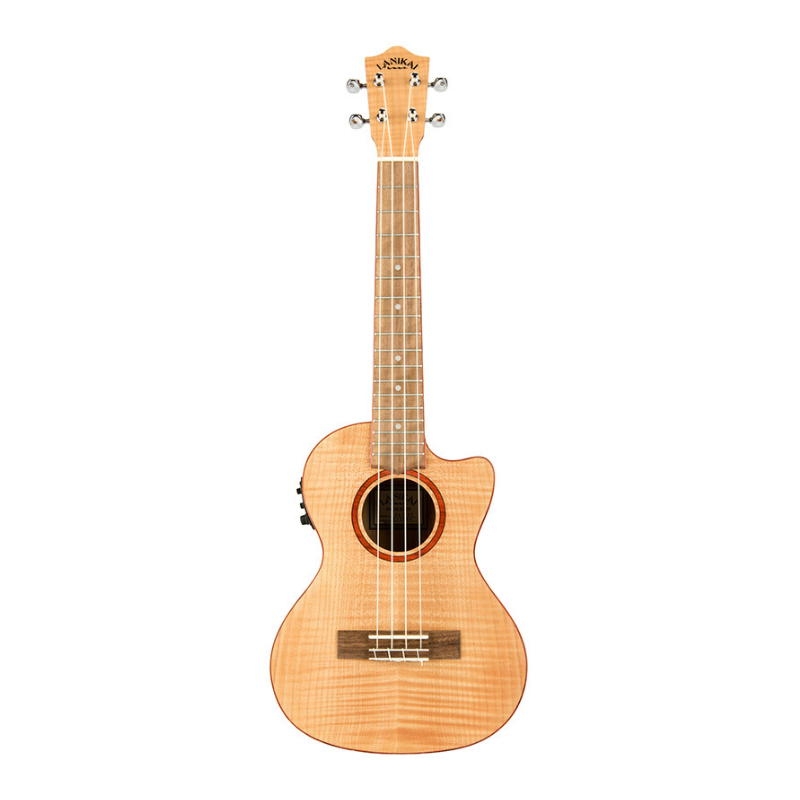 Lanikai Flamed Maple Series Tenor AcousticElectric Ukulele in Natural Satin Finish