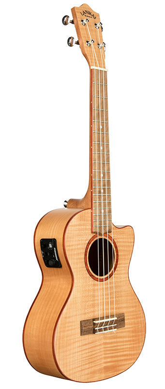 Lanikai Flamed Maple Series Tenor AcousticElectric Ukulele in Natural Satin Finish