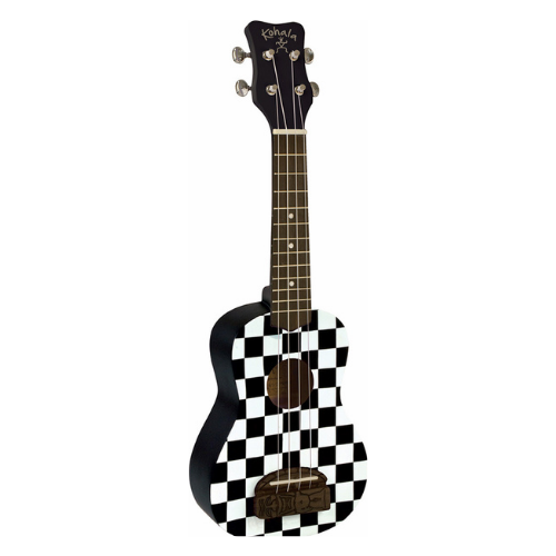 Kohala Series Soprano Ukulele in Checkerboard with Natural Satin Finish