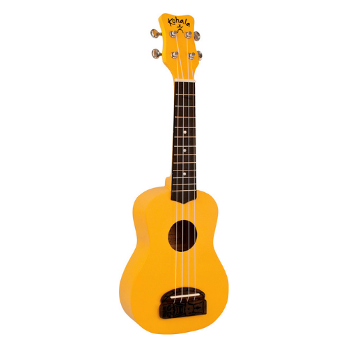 Kohala Series Soprano Ukulele in Yellow with Natural Satin Finish