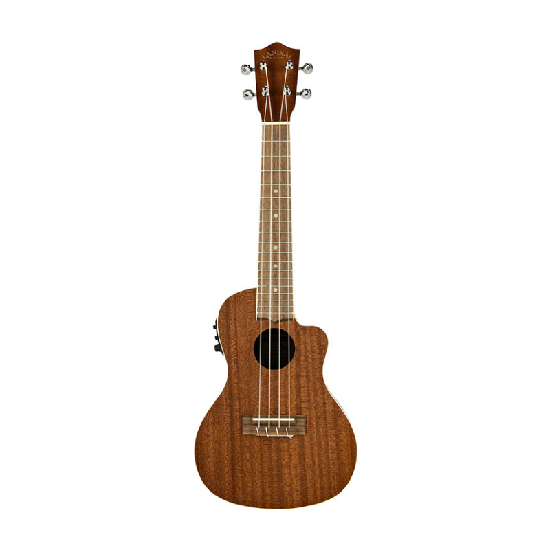 Lanikai Mahogany Series Concert Acoustic Electric Ukulele in Natural Satin Finish