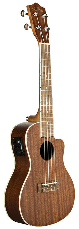 Lanikai Mahogany Series Concert Acoustic Electric Ukulele in Natural Satin Finish