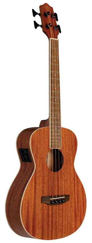 Lanikai Mahogany Series Acoustic Electric Bass Ukulele in Natural Satin Finish