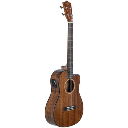 Lanikai Mahogany Series All Solid Baritone Acoustic Electric Ukulele in Natural Gloss Finish