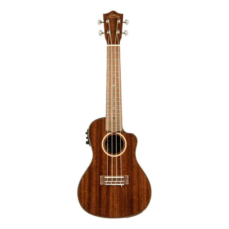 Lanikai Mahogany Series All Solid Concert Acoustic Electric Ukulele in Natural Gloss Finish