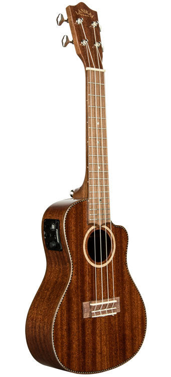 Lanikai Mahogany Series All Solid Concert Acoustic Electric Ukulele in Natural Gloss Finish