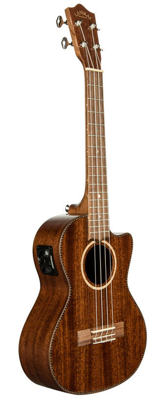 Lanikai Mahogany Series All Solid Tenor Acoustic Electric Ukulele in Natural Gloss Finish