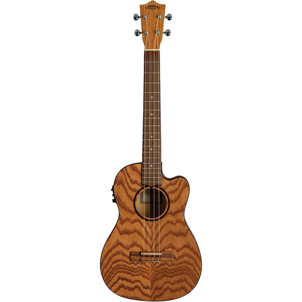 Lanikai Oak Series Baritone Acoustic Electric Ukulele in Natural Satin Finish