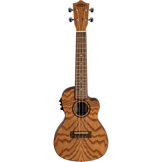 Lanikai Oak Series Concert Acoustic Electric Ukulele in Natural Satin Finish