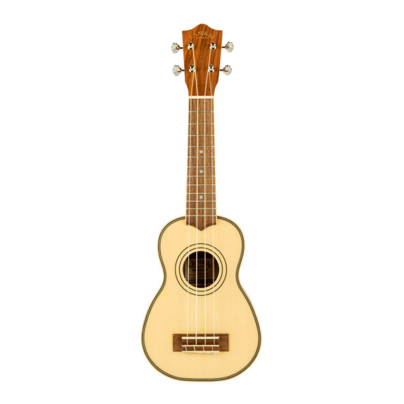 Lanikai Solid Spruce Top Series Soprano Ukulele in Natural Satin Finish