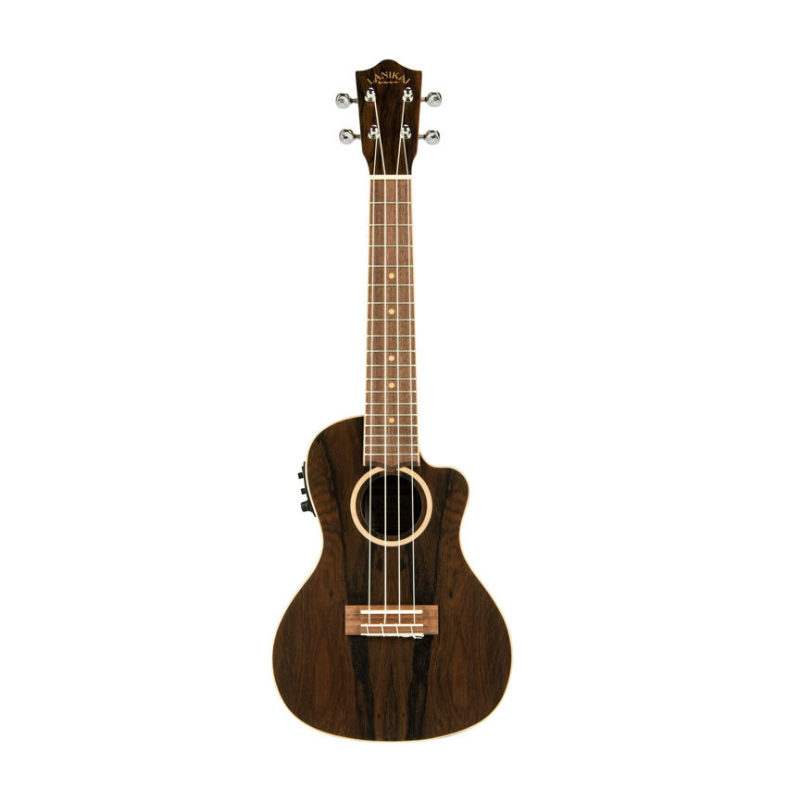 Lanikai Ziricote Series Concert Acoustic Electric Ukulele in Natural Satin Finish