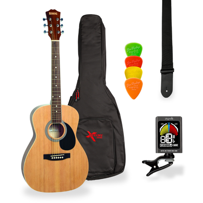 Southside Pack: Redding RED34 3/4-Sized Right-Handed Steel-String Acoustic Guitar in Natural Finish