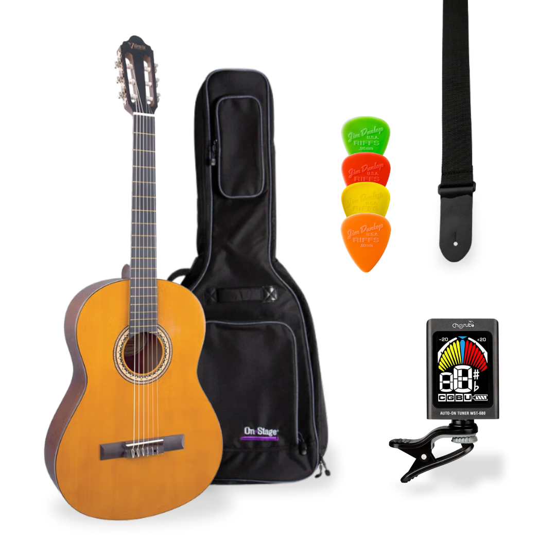 Southside Pack: VC204H Hybrid Full-Sized Right-Handed Nylon String Classical Guitar