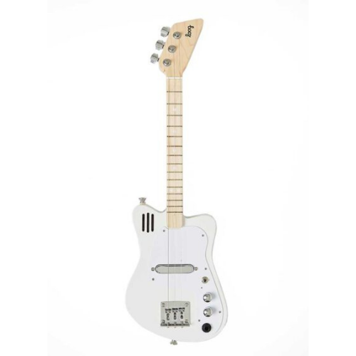 Loog LGMIEW Kids Electric Mini Guitar in White